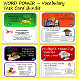 Word Power Task Card Bundle - Analogies, Connotations, Fig