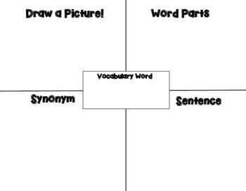 Preview of Vocabulary Template