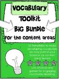 Vocabulary Template Bundle for the Content Areas {Editable}