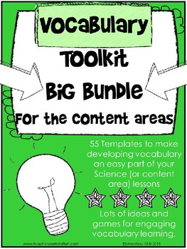 Preview of Vocabulary Template Bundle for the Content Areas {Editable}