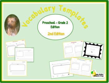 Preview of Vocabulary Templates ~ PreK - Grade 2 Edition ~ Googleslides version