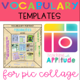 Vocabulary Templates for Pic Collage
