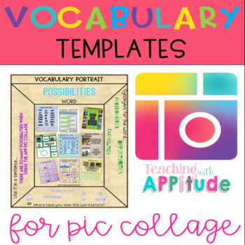 Preview of Vocabulary Templates for Pic Collage