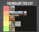 Vocabulary Tier List - Fun Learning Menu Activity