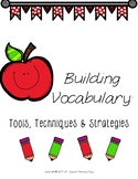 Speech Therapy Back to School: Comprehensive Vocabulary Packet