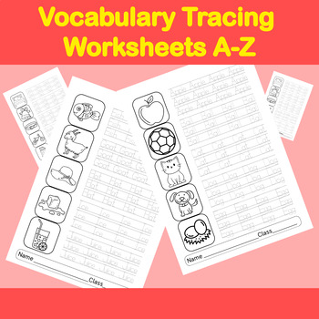 Preview of Vocabulary-Tracing-Worksheets
