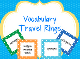 Vocabulary Travel Rings