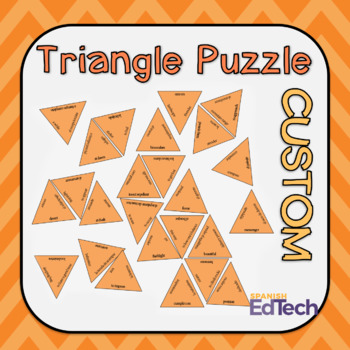 Preview of Triangle Vocabulary Puzzle Template