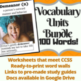 Vocabulary Units and Word Walls