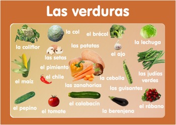 vegetables names in spanish