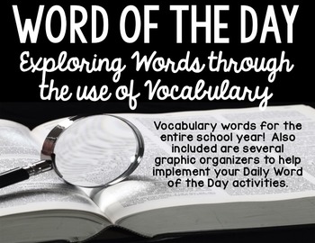Preview of Vocabulary, Vocabulary Activities, Word Work, Word of the Day