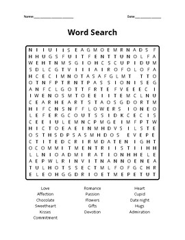 Preview of Vocabulary Voyage: Valentine's Day Word Search Learning
