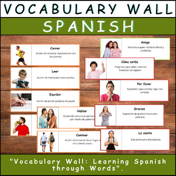 Preview of Vocabulary Wall: Learning Spanish through Words