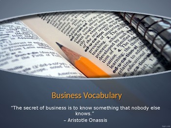 Preview of Vocabulary Warmup PPT