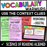 Vocabulary Warmups Set 3: Using Context Clues with Digital