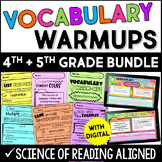 Vocabulary Warmups for 4th and 5th Grade: BUNDLE with Digital