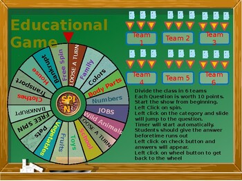 Preview of Vocabulary Wheel