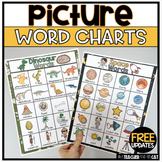 Portable Word Wall Kindergarten Writing Center Vocabulary Charts