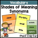 Vocabulary Word Gradients Synonyms Shades of Meaning Scien