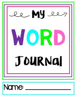 Vocabulary Word Journals by The Blissful Teacher | TpT