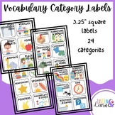 Vocabulary Word List Labels
