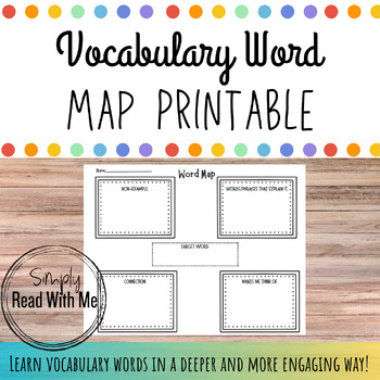 Preview of Vocabulary Word Map