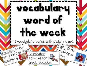 Preview of Vocabulary Word Of The Week