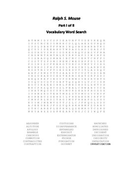 Ralph S. Mouse Word Search - WordMint