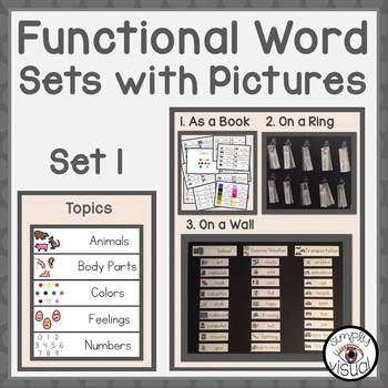 Preview of Functional Word Sets with Pictures Set 1