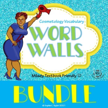Preview of Cosmetology Vocabulary Word Wall Bundle
