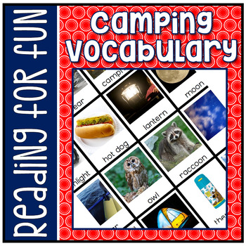 Preview of Vocabulary Word Wall - Camping Theme L.K.6, L.1.6, L.2.6