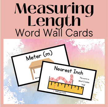 Preview of Vocabulary Word Wall Cards Measuring Length Second grade resources