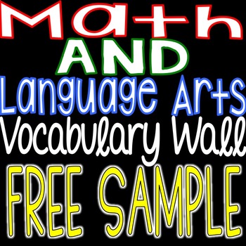 Preview of Vocabulary Word Wall - Free Sample