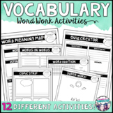 Vocabulary Word Work