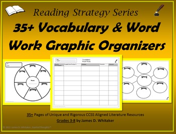 Preview of Vocabulary Word Work Graphic Organizers Common Core