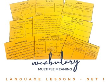 Preview of Vocabulary Word Work Multiple Meaning Activity