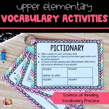 Preview of Vocabulary Word Work for Upper Elementary