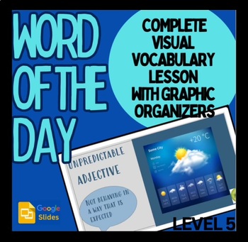 Preview of Vocabulary Word of the Day, Activities, Graphic Organizers-Google Slides level 5