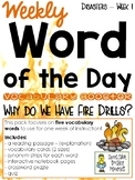 Vocabulary - Word of the Day - Disasters - Week 1
