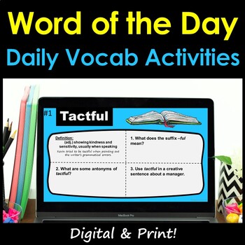 Preview of Vocabulary Word of the Day ELA Bell Ringers - Print & Digital