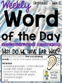 Vocabulary - Word of the Day - Grossology - Week 2