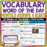 Vocabulary Word of the Day | Monthly Journal and Slides | SET ONE