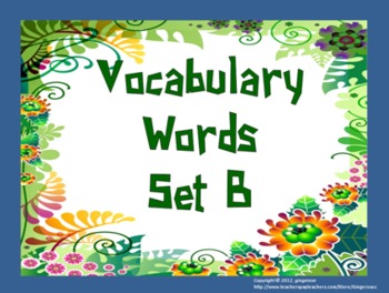 Preview of Vocabulary Word of the Day Set B (words)