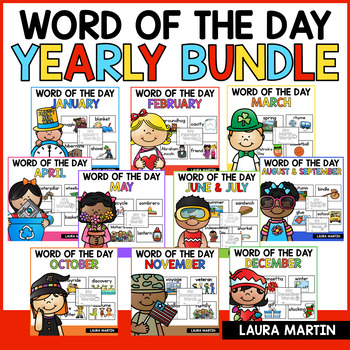 Preview of Vocabulary Word of the Day - Vocabulary Activities - Monthly Vocabulary