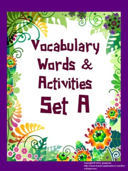 Preview of Vocabulary Word of the Day set A bundle pack