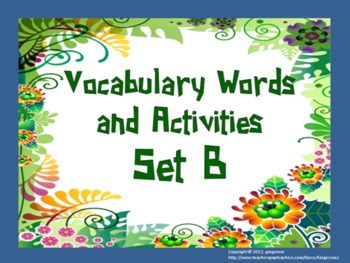 Preview of Vocabulary Word of the Day set B bundle pack