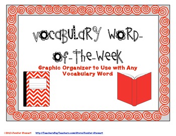 Preview of Vocabulary Word of the Week Organizer for Any Vocabulary Word