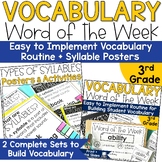 Vocabulary Word of the Week and Syllable Posters Worksheet