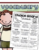 Vocabulary Word Choice Board Tic Tac Toe Activities For Any Subject Area