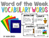 Vocabulary Words For K, 1, and 2 (Word of the Week Activities)